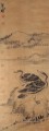 dos gansos salvajes tinta china antigua